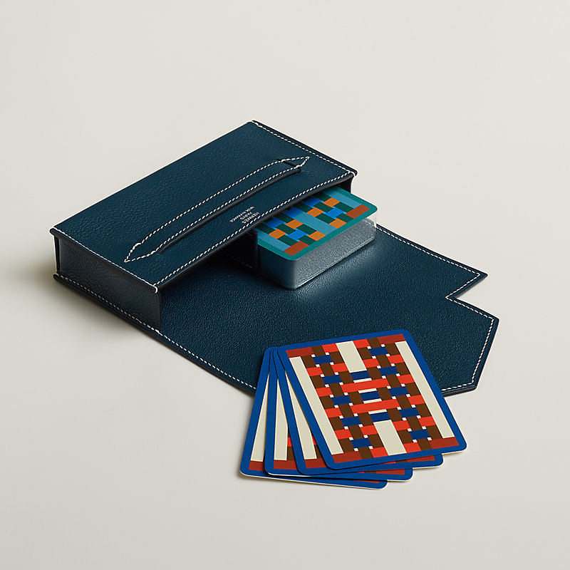 Lord Pocket poker deck case - Blue | Hermès Singapore